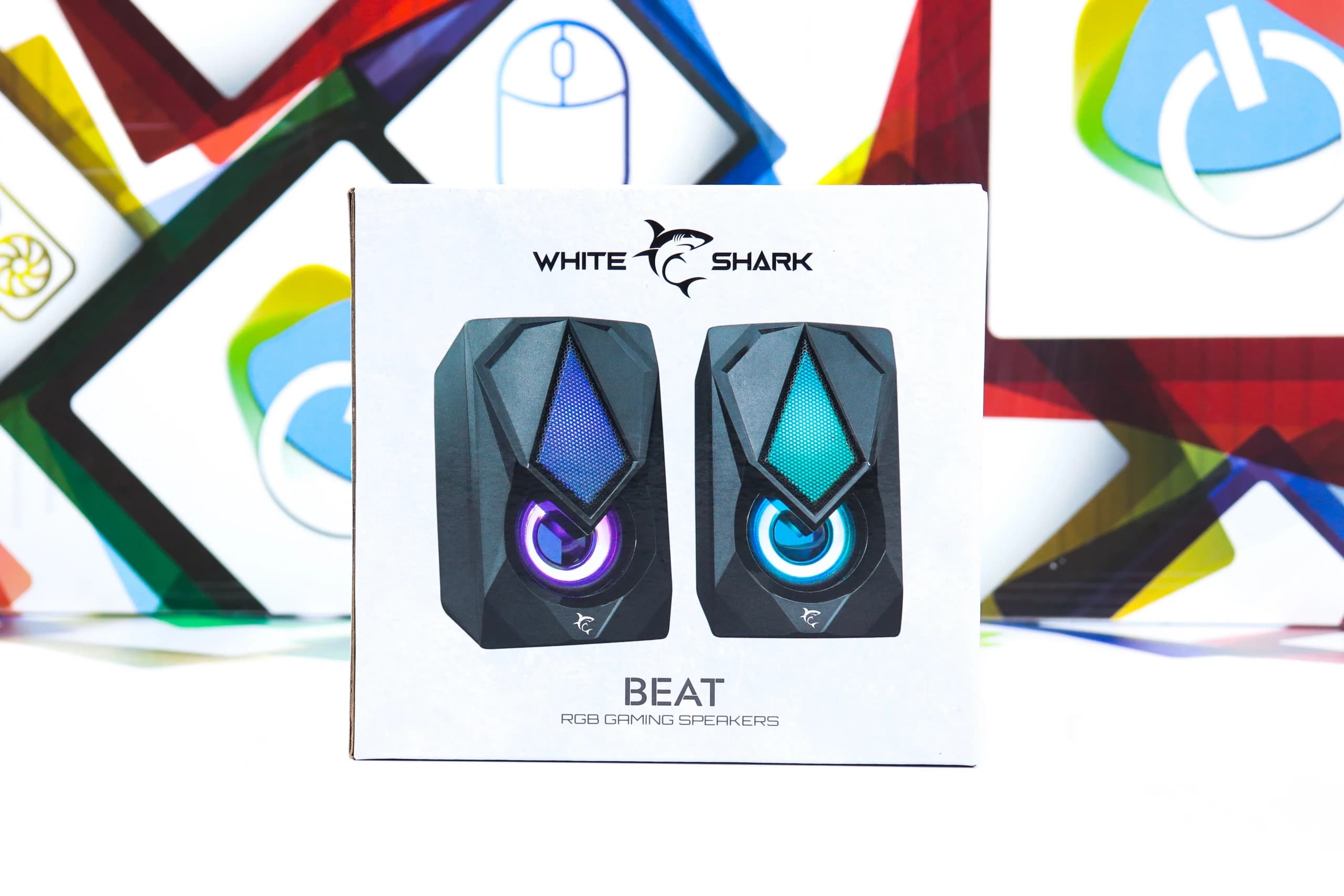 Zvučnici White Shark Beat RGB 2x 3W 2.0