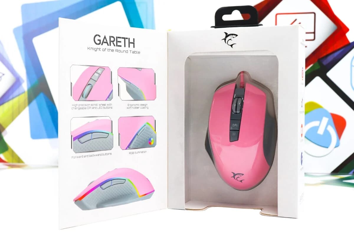 Gaming miš White Shark Gareth Pink 6400dpi GM-5009