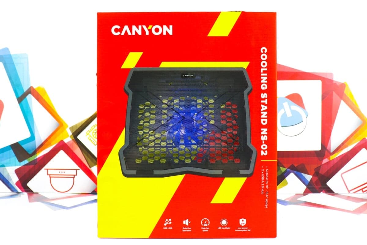 Hladnjak za laptop Canyon OnCool 03 NS03 do 15,6" LED 2x USB
