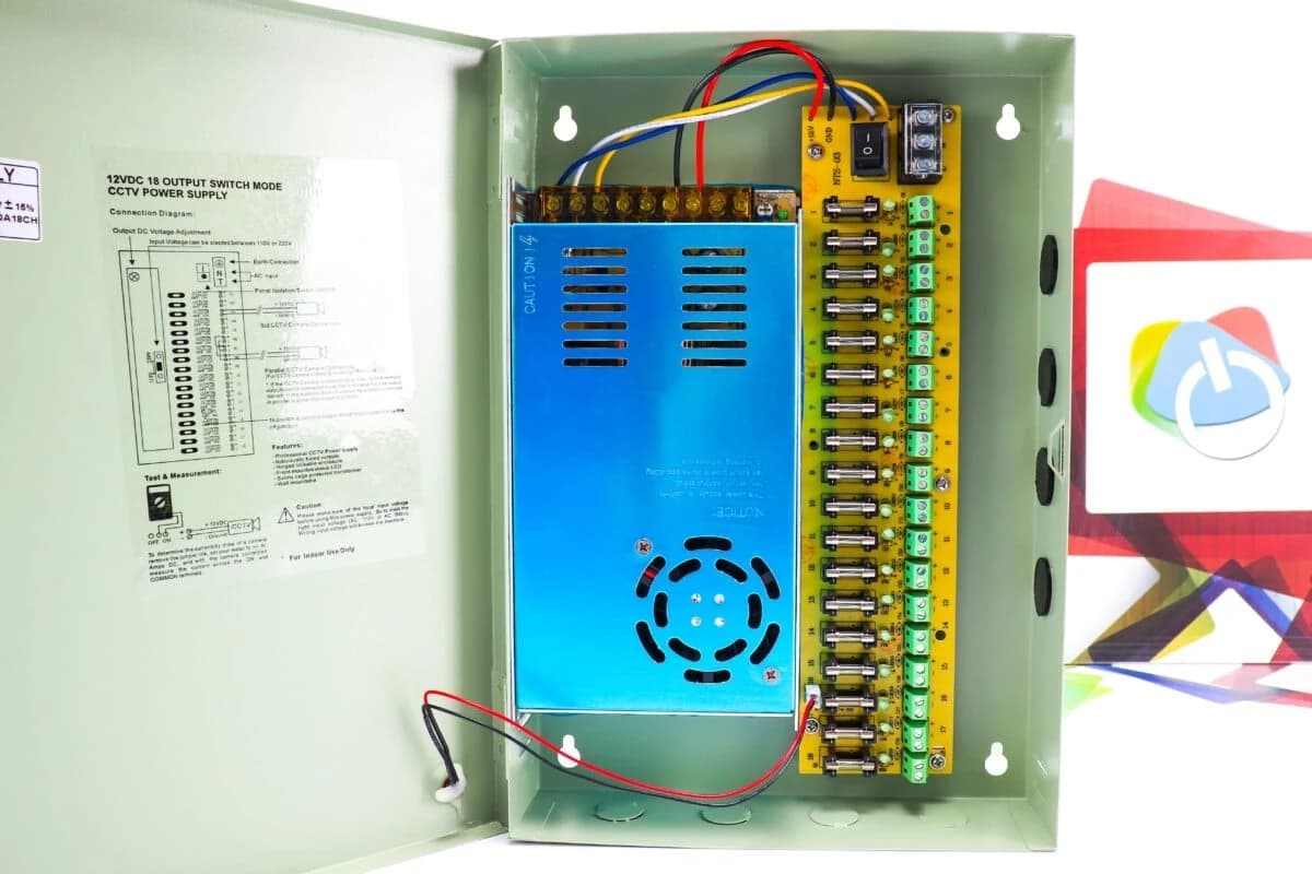 Ormarić za napajanje video nadzora S-360-12 12V 30A 18C