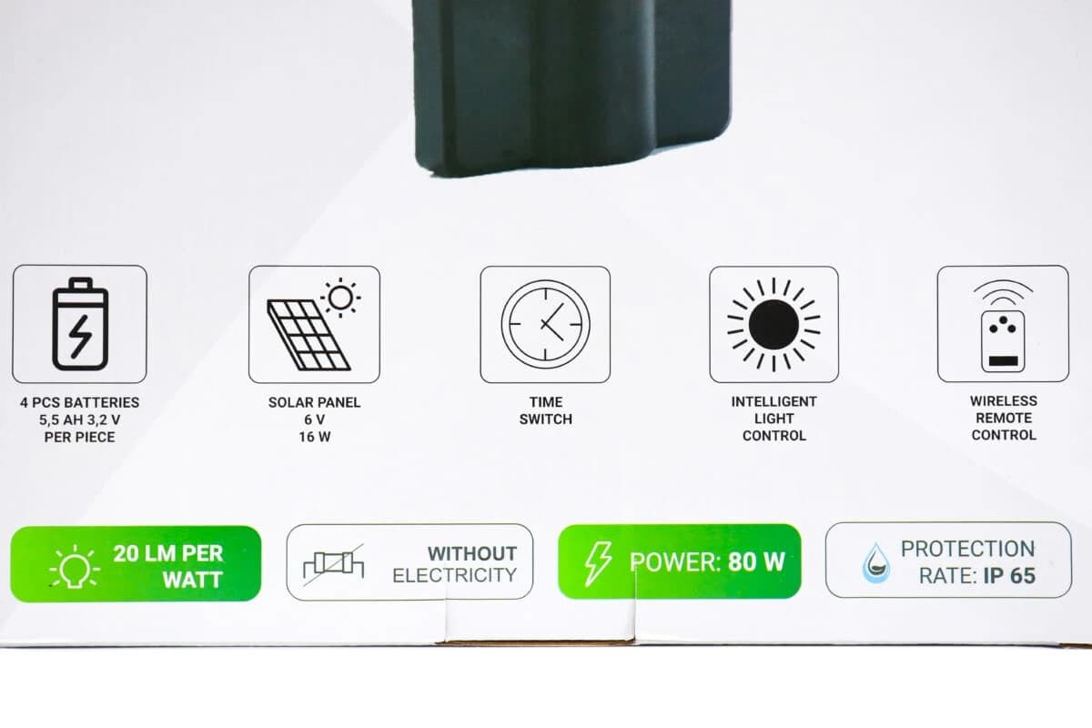 LED solarna ulična rasvjeta GreenTech SLX-80W-CW 80W