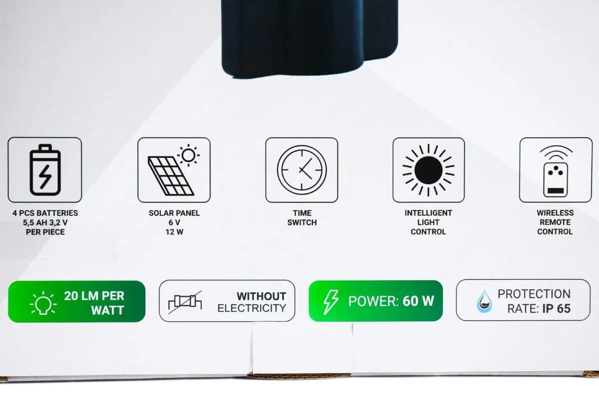 LED solarna ulična rasvjeta GreenTech SLX-60W-CW 60W