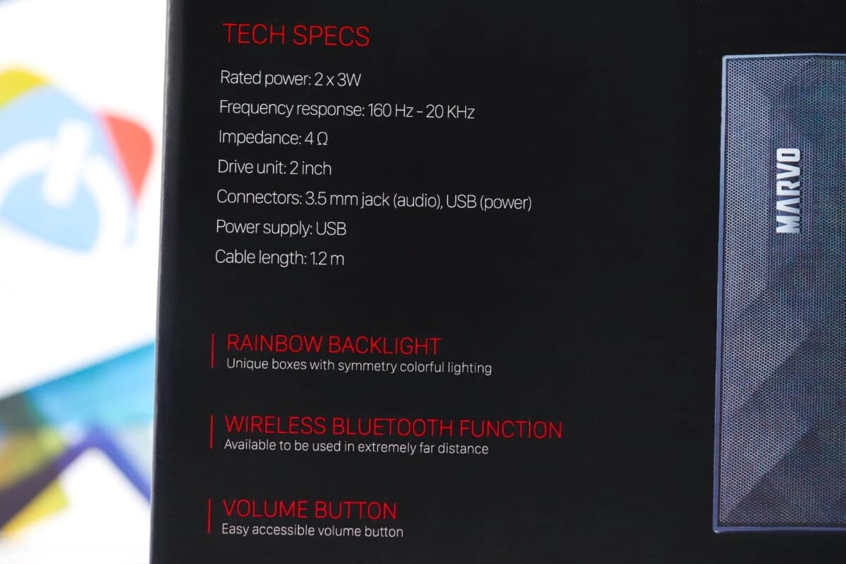 Bluetooth zvučnici Marvo SG-269 2.0 RGB