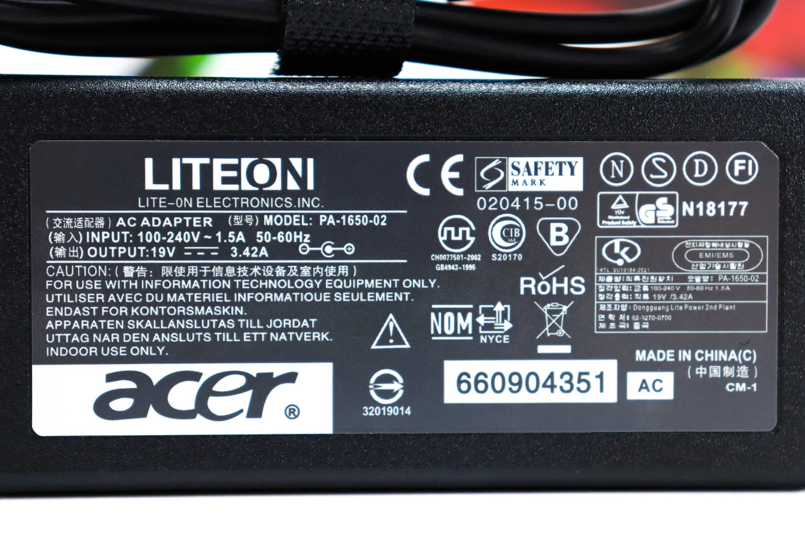 Punjač za laptop Acer 19V 3,42A 65W 3,0x1,1mm