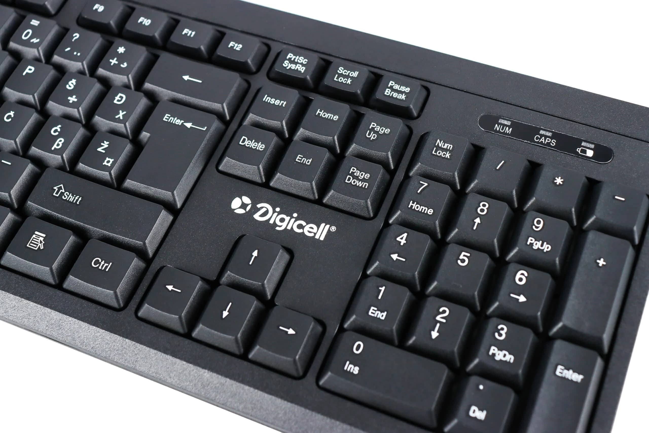 Tipkovnica i miš bežični Digicell Combo 2,4GHz 1600dpi