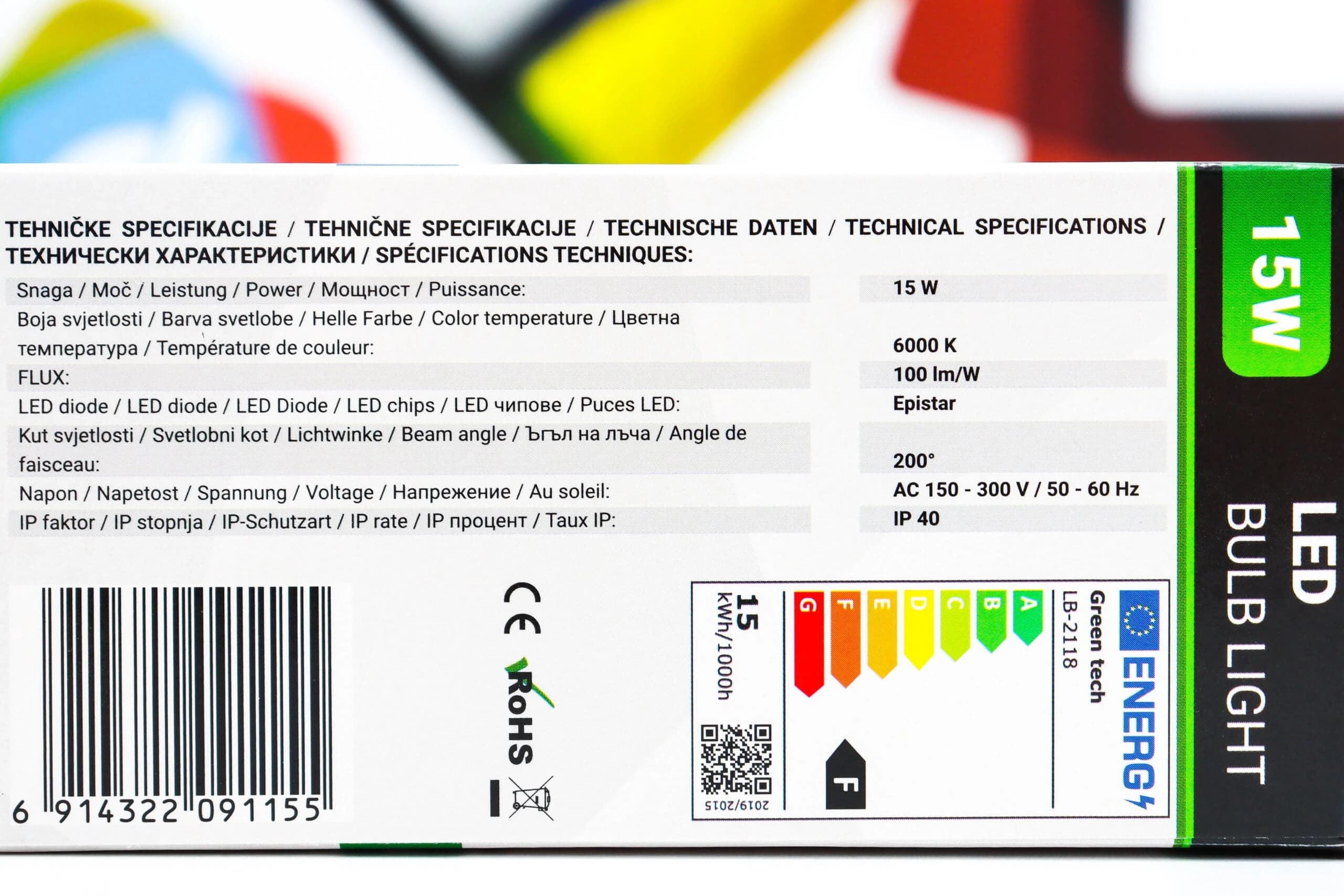 LED sijalica Green Tech LB-2118 15W E27 6000K