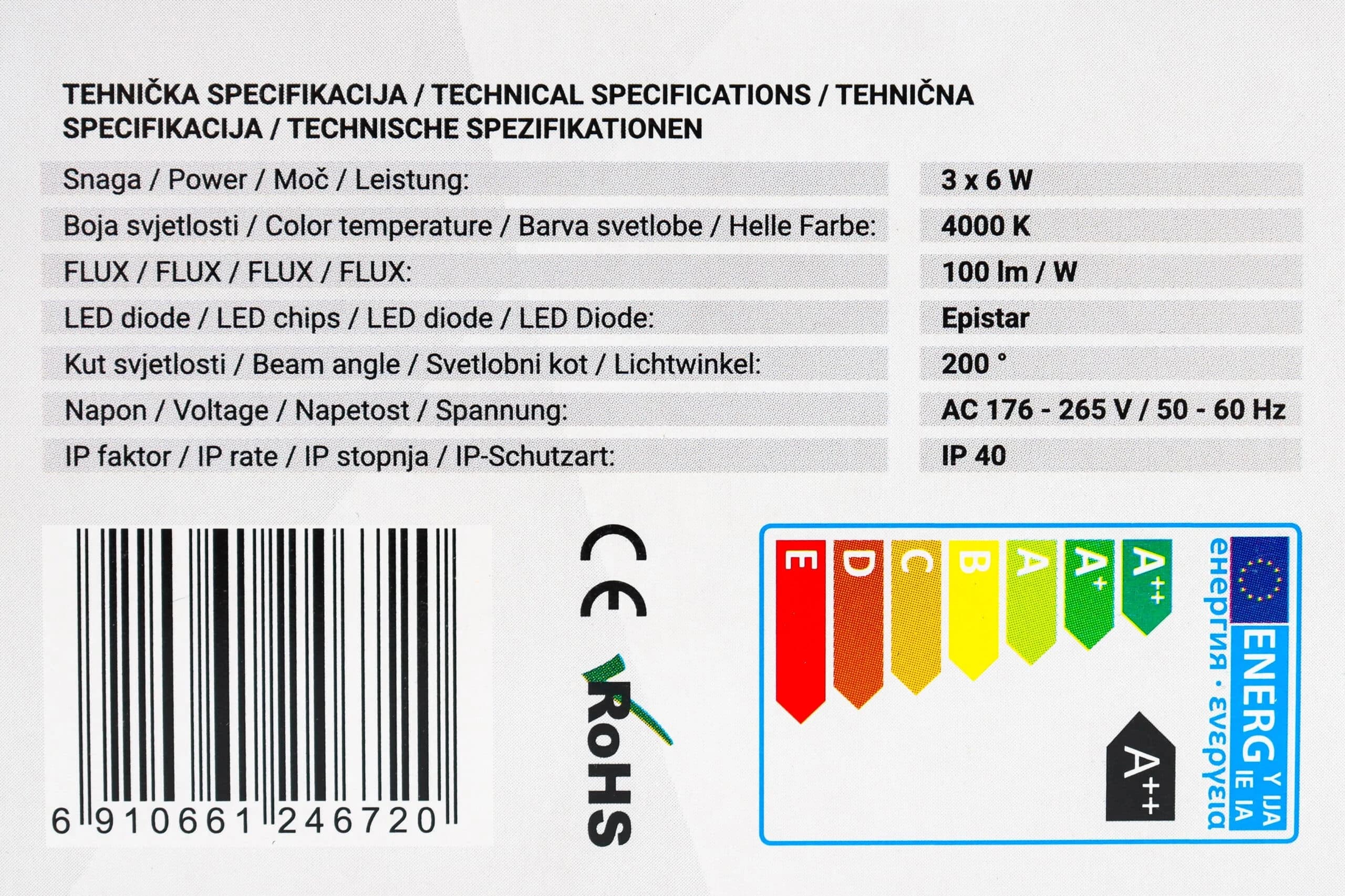 LED sijalica Green Tech BLX-6141 set 3x 6W E27 4000K