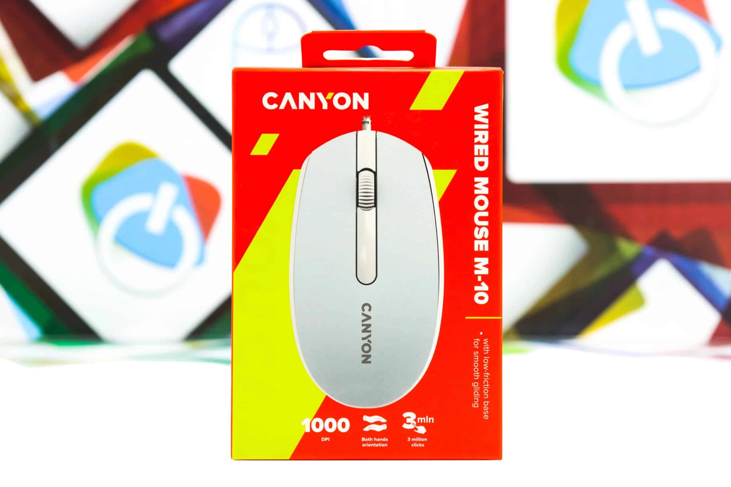 Miš Canyon M-10 žični 1000dpi USB tamno sivi