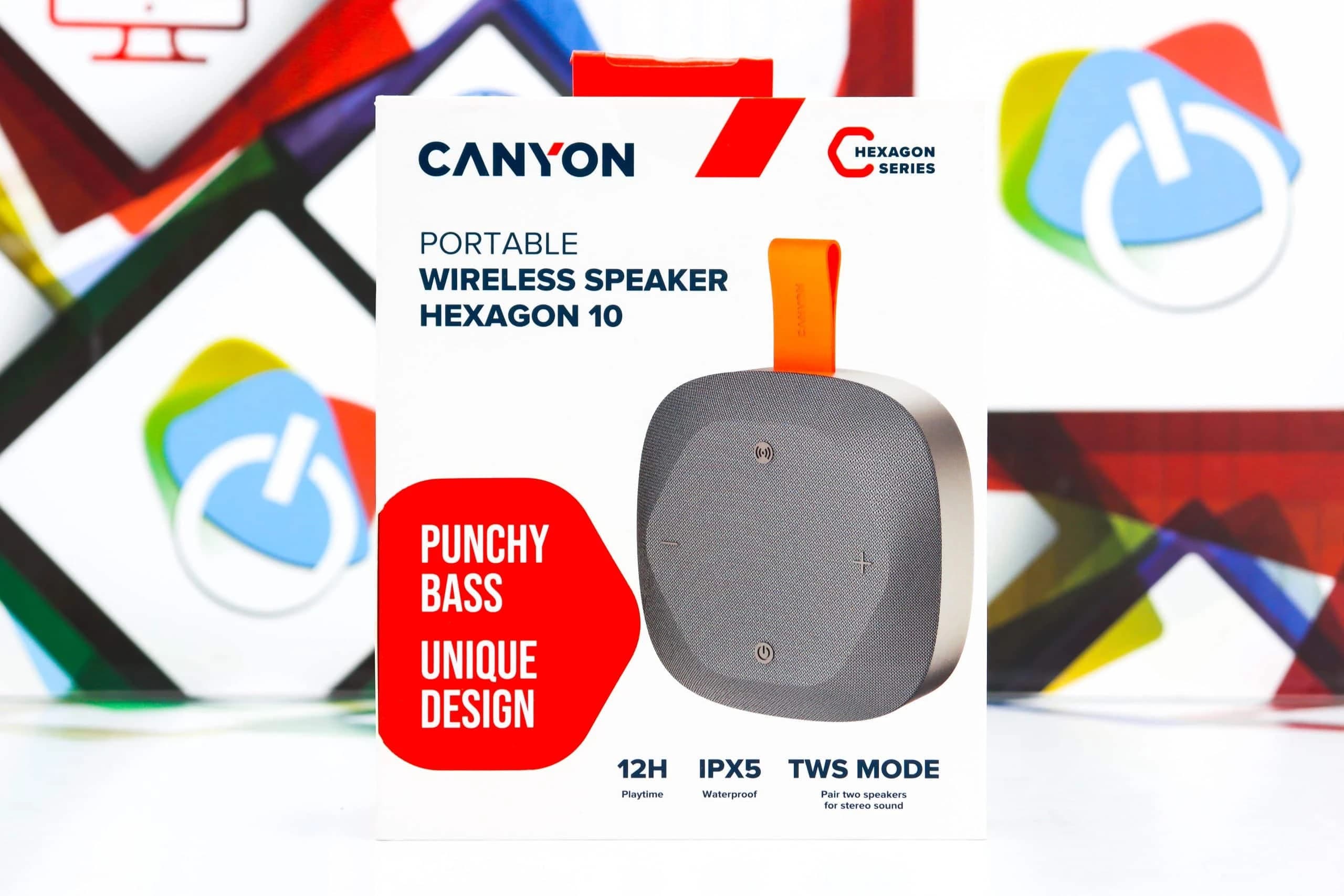 Bluetooth zvučnik Canyon Hexagon 10 8W sivi