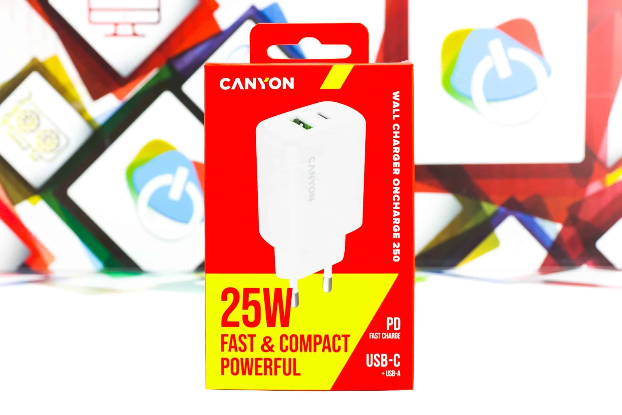 Kućni punjač Canyon OnCharge 250 25W USB-C + USB-A
