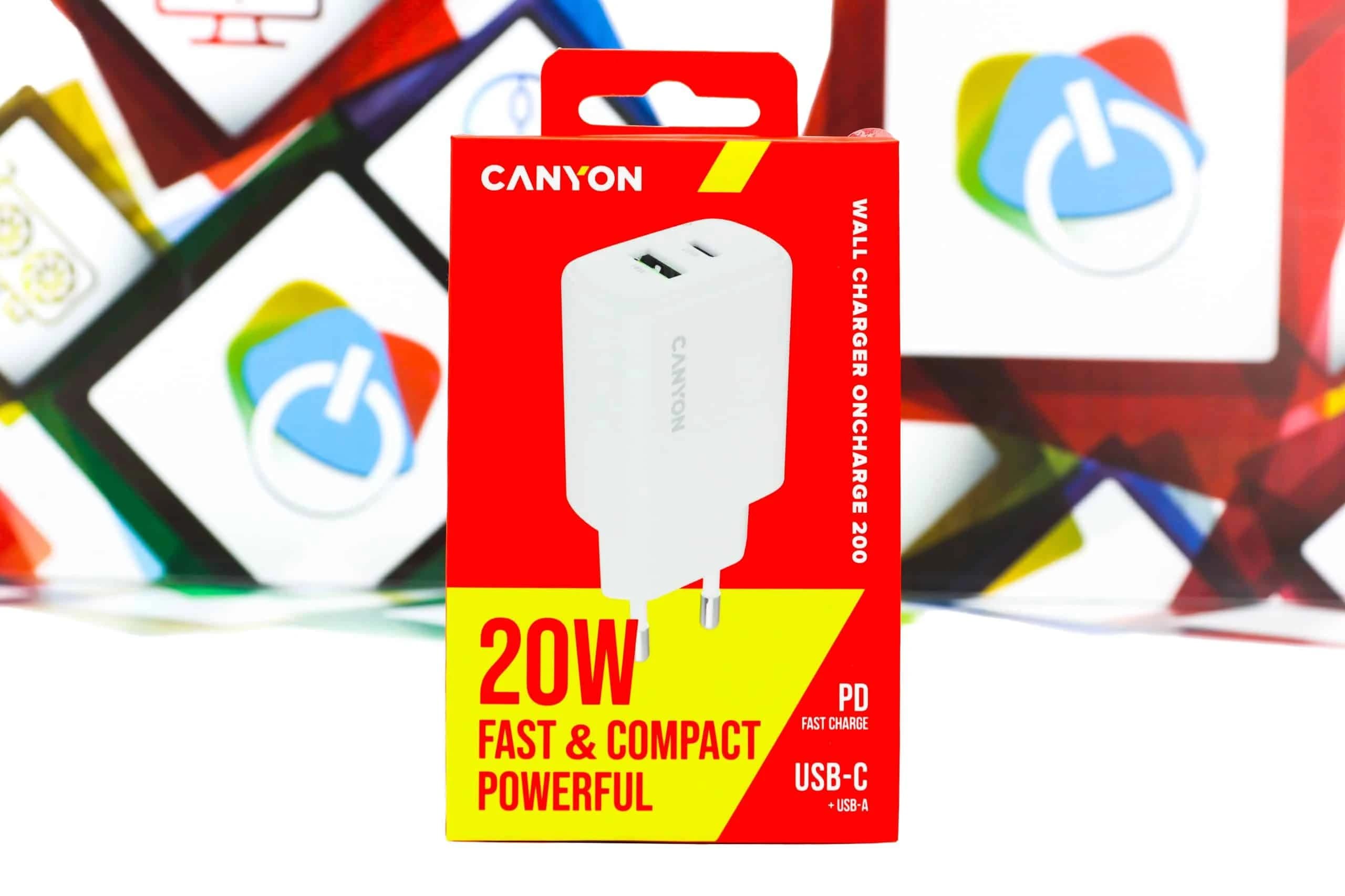 Kućni punjač Canyon OnCharge 200 20W USB-C + USB-A