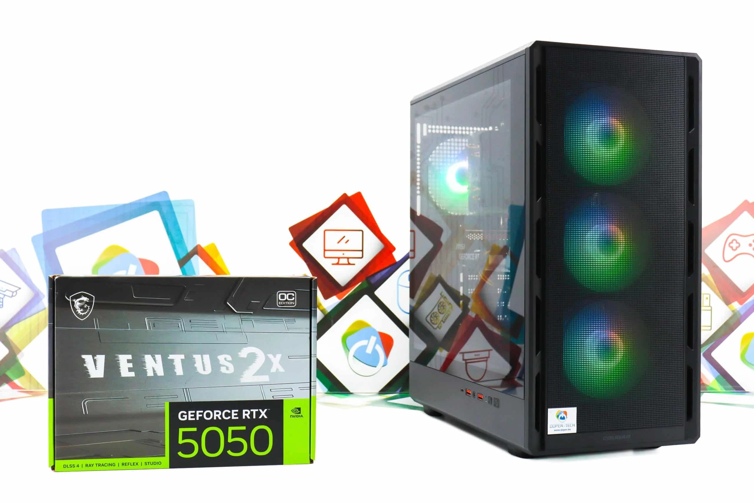 Gaming PC Airface Pure Pro-02 R5 5500 RTX 5050 480GB SSD 16GB DDR4