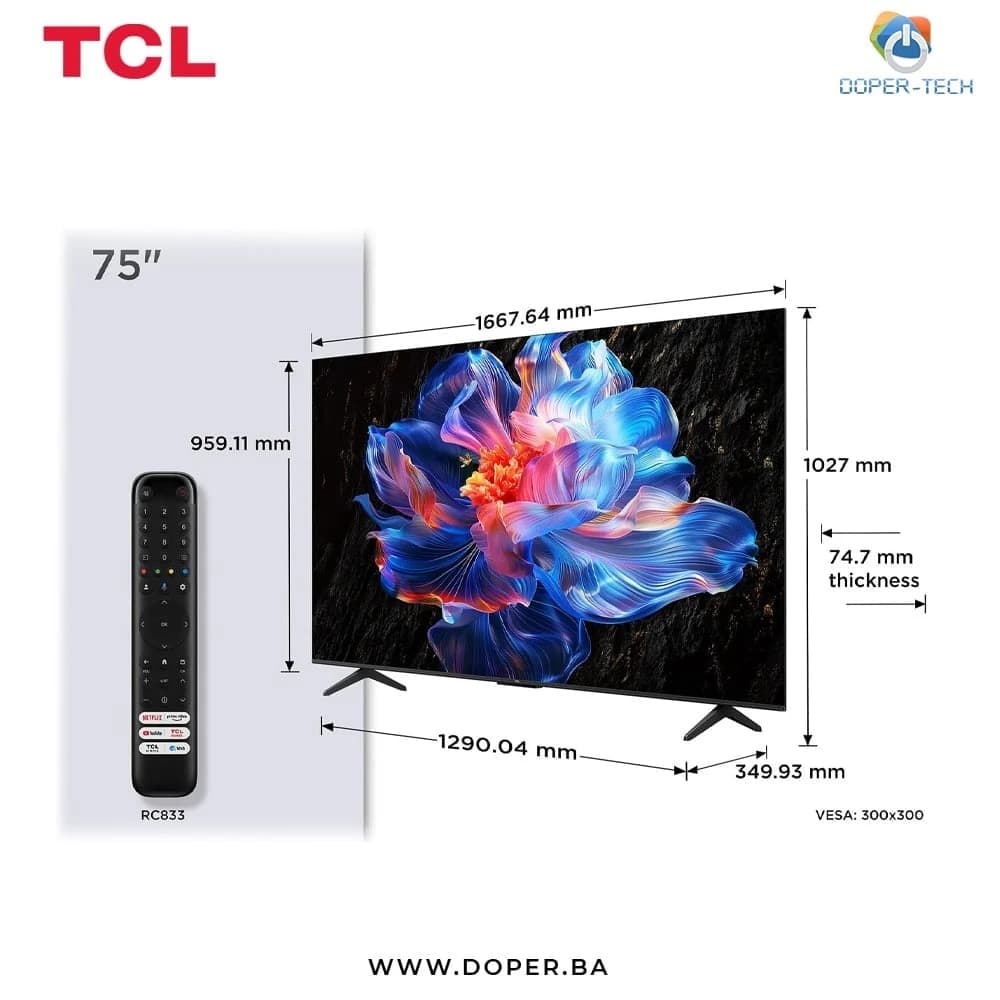 TV TCL 75V6C 75'' DLED 4K UHD Smart Google TV
