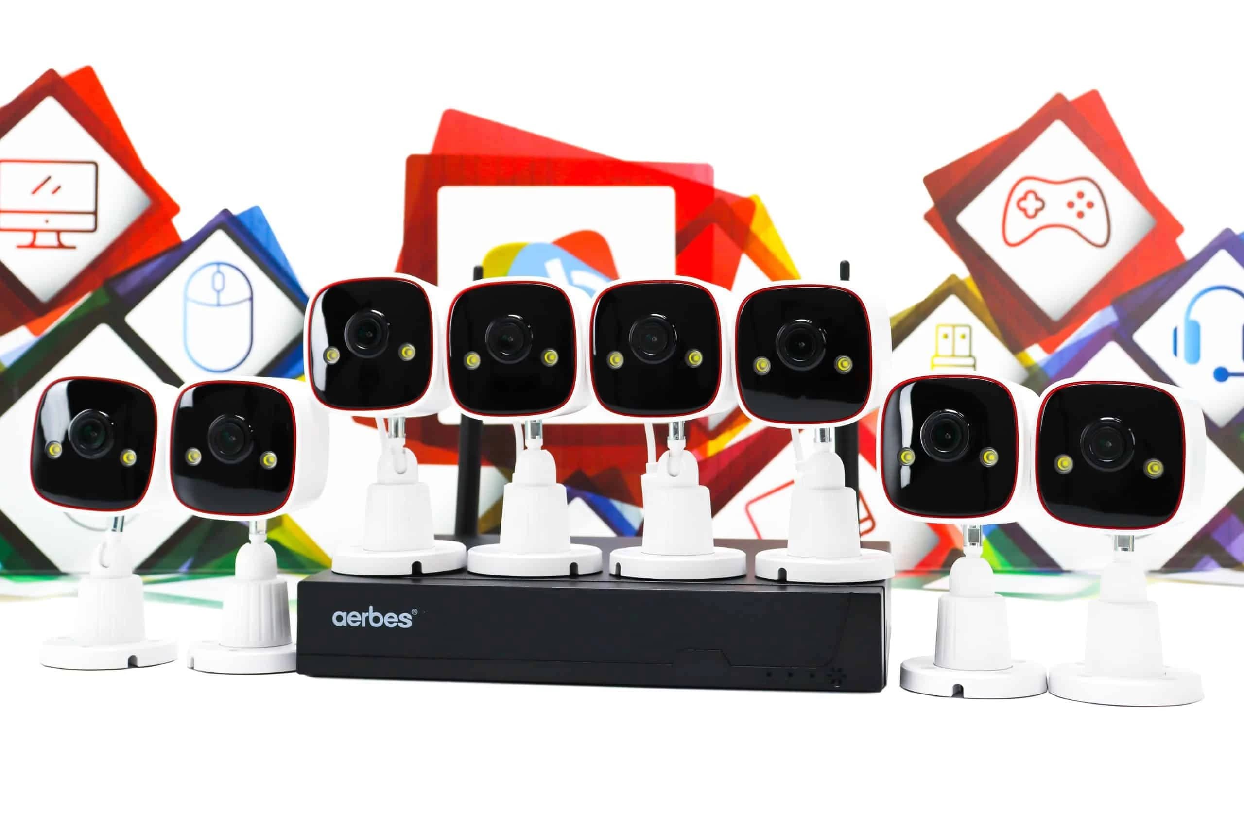 Video nadzor set 8-kanalni Aerbes AB-JK55 WiFi 5MP