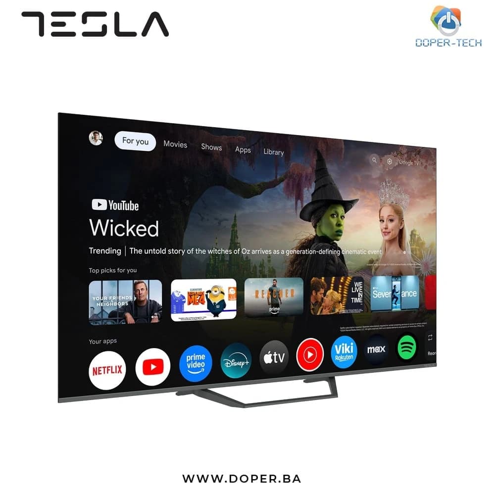 TV Tesla Q65E655GUS 65'' QLED 4K UHD Smart Google TV