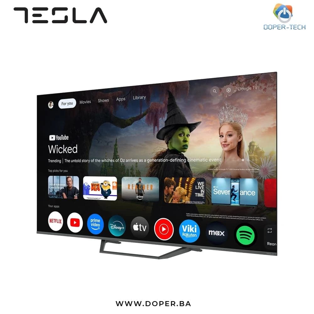 TV Tesla Q65E655GUS 65'' QLED 4K UHD Smart Google TV