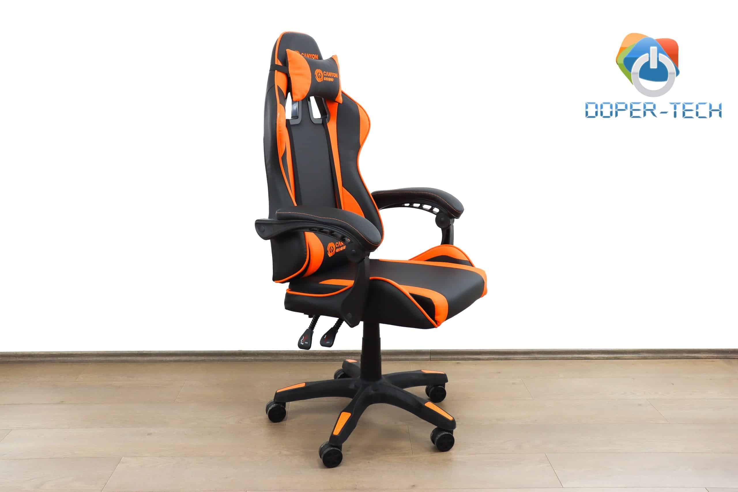 Gaming stolica Canyon Core SGCH2 crno-narandžasta jastuci za glavu i leđa