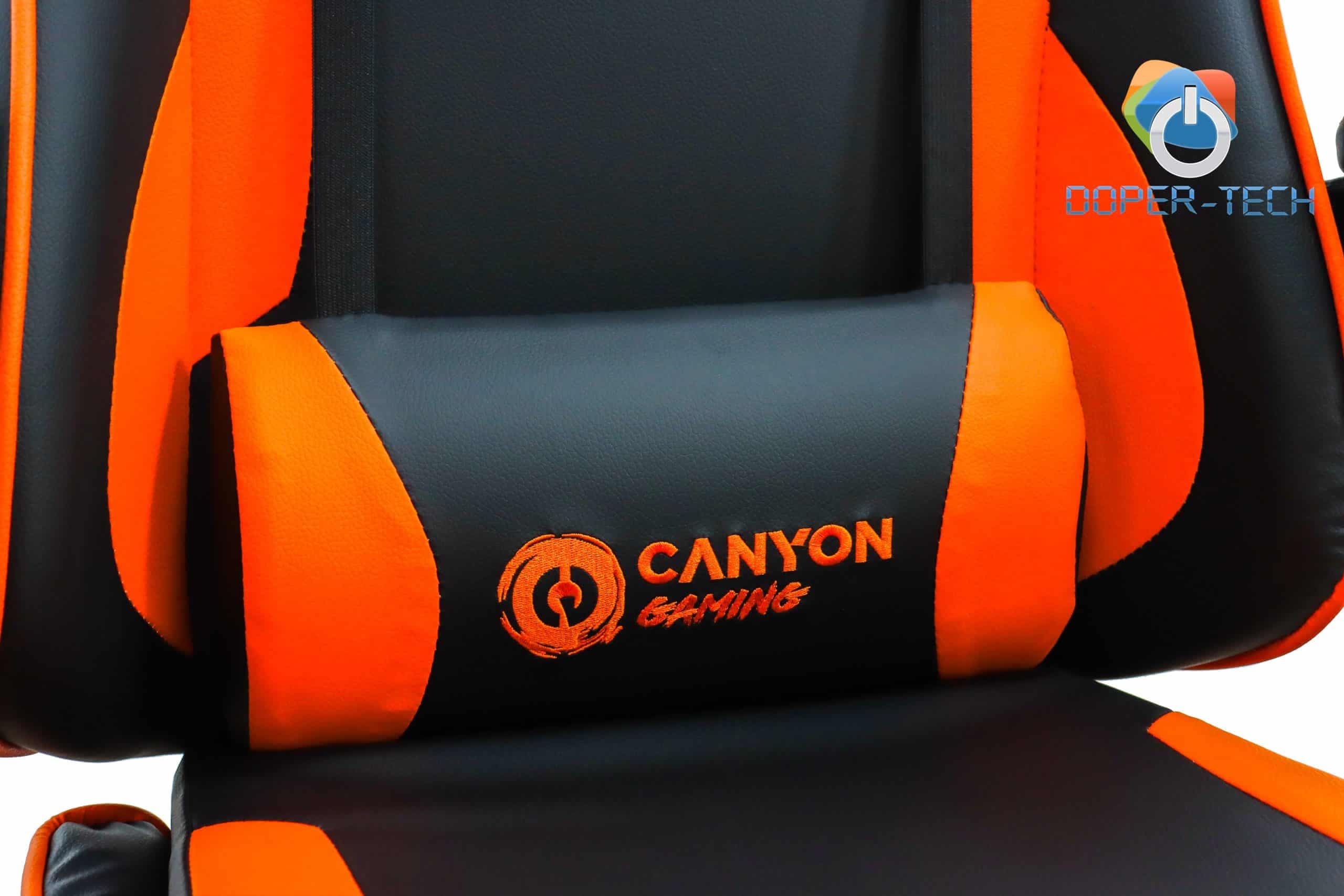 Gaming stolica Canyon Core SGCH2 crno-narandžasta jastuci za glavu i leđa