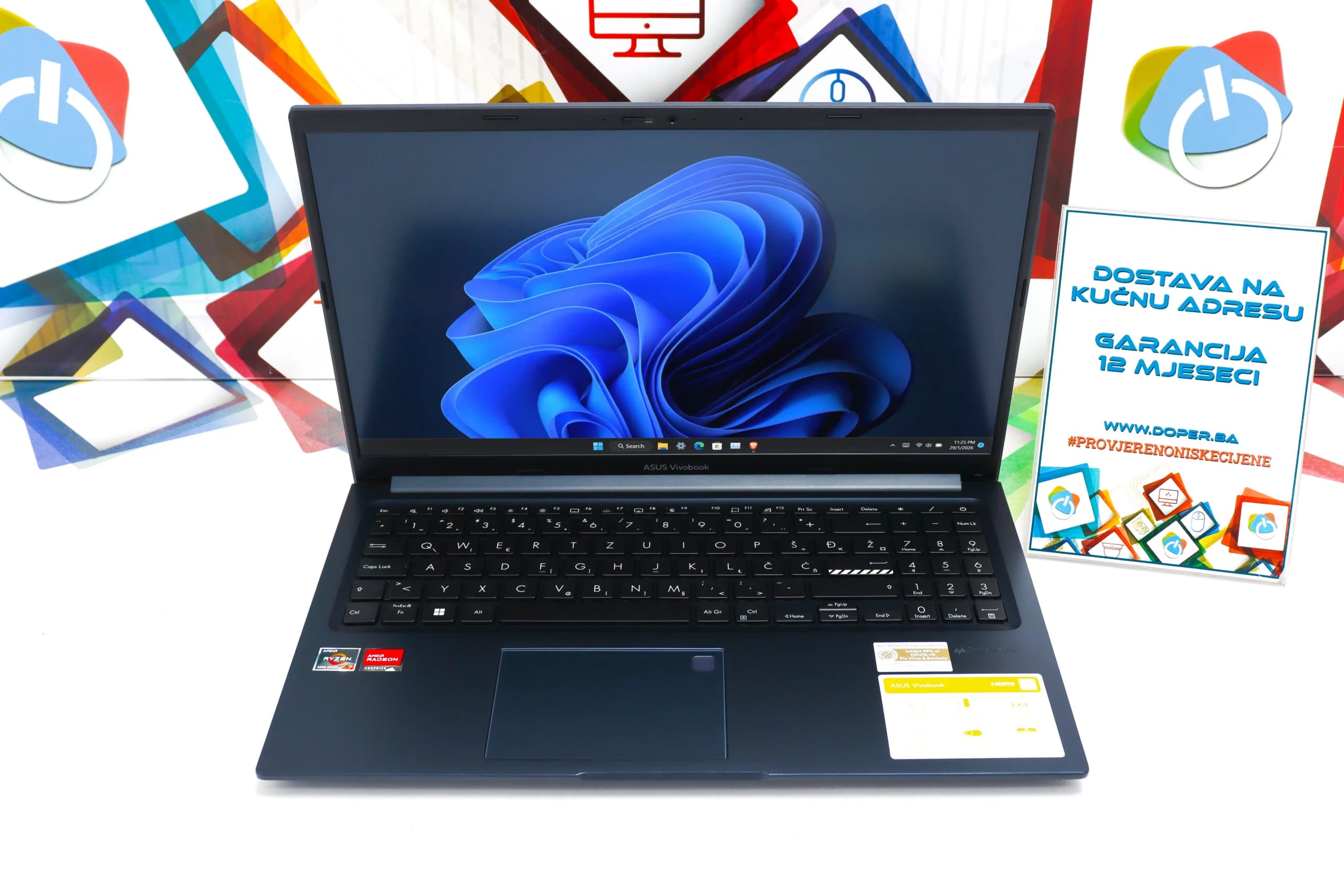 Laptop Asus Vivobook M1502Y R7 5825U 512GB SSD 16GB DDR4 15,6"