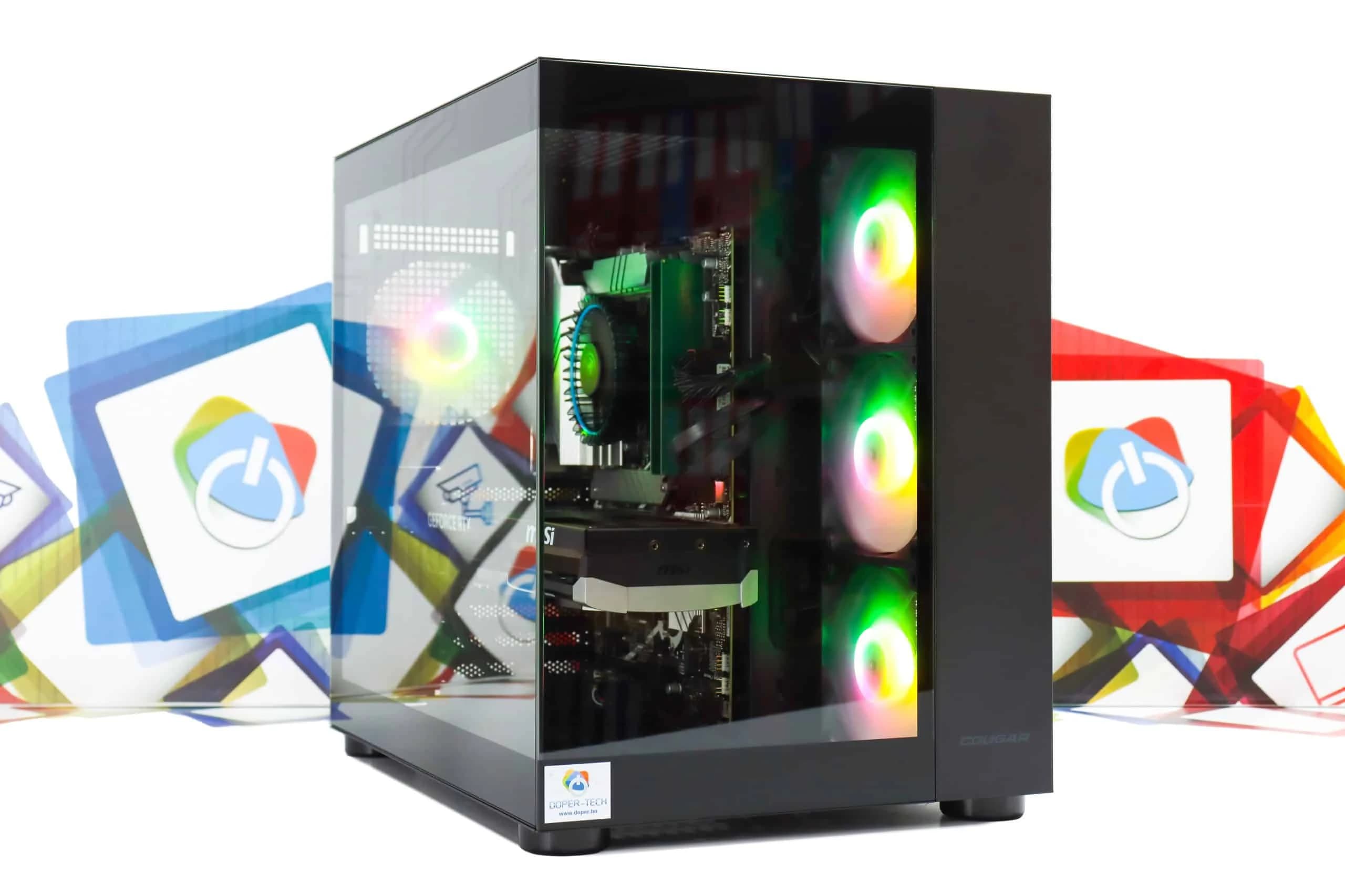 Gaming PC Cougar FV150-07 i5-14400F RTX 5070 1TB SSD 32GB DDR5