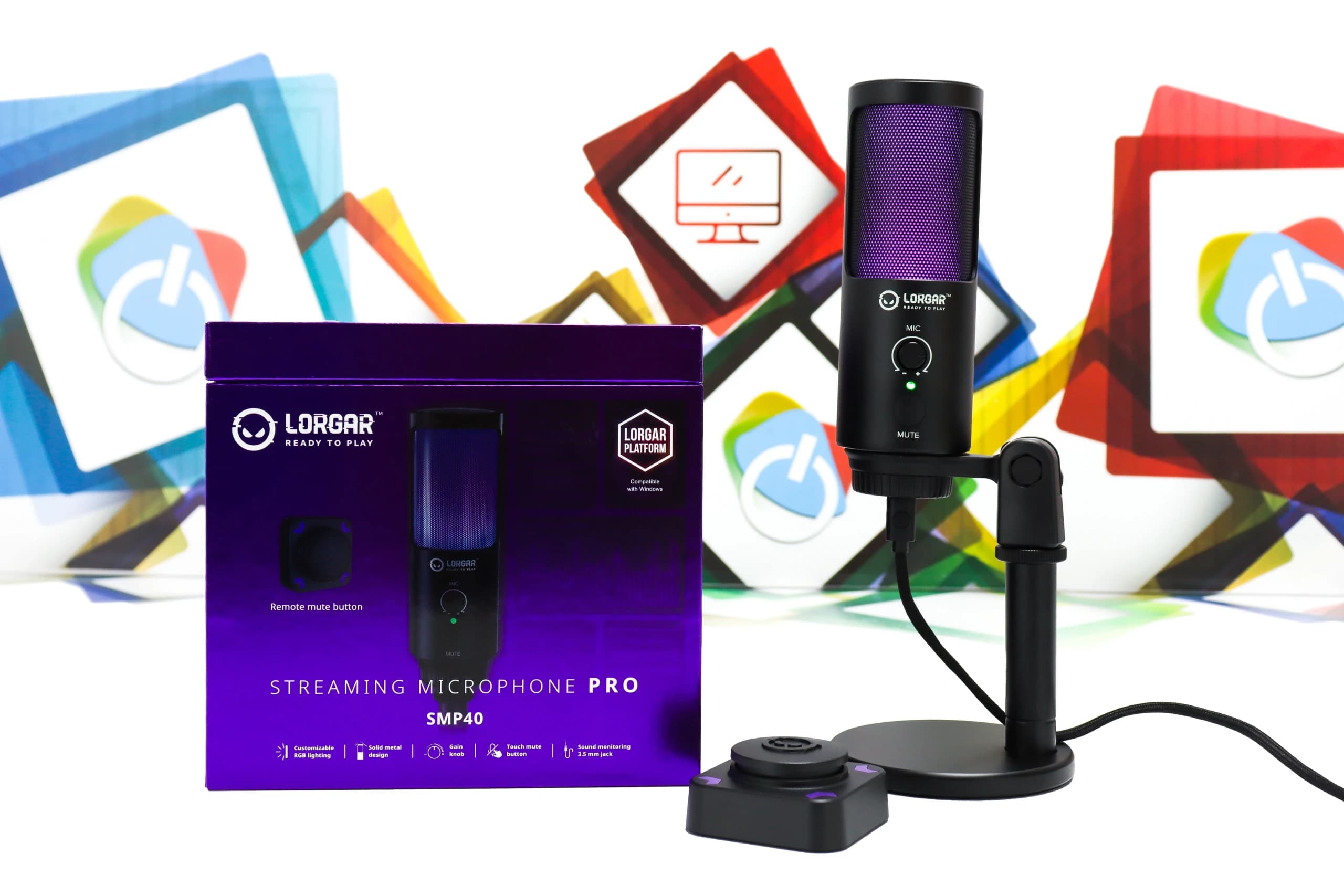 Gaming / Streaming mikrofon Lorgar PRO SMP40 crni