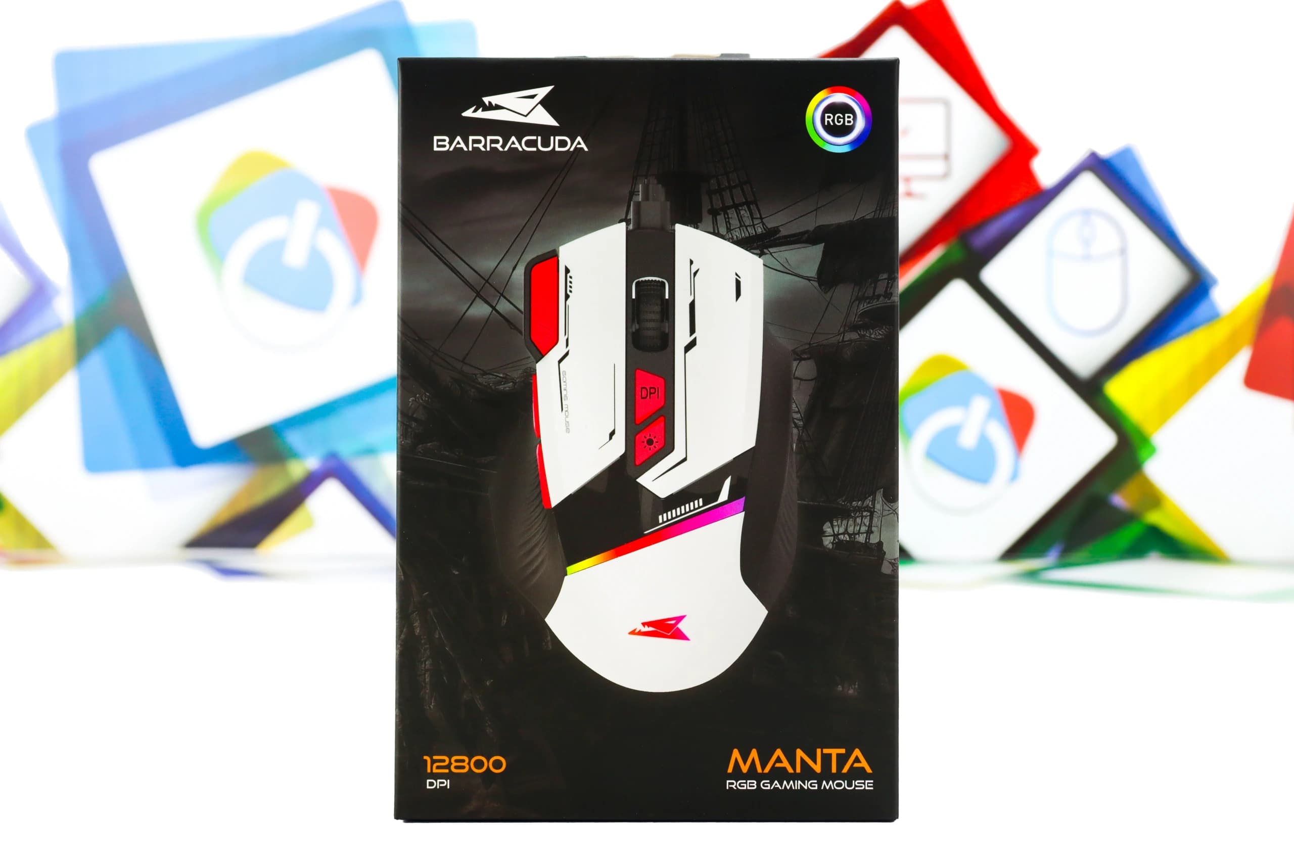 Gaming miš Barracuda Manta BGM-042 12800dpi bijeli