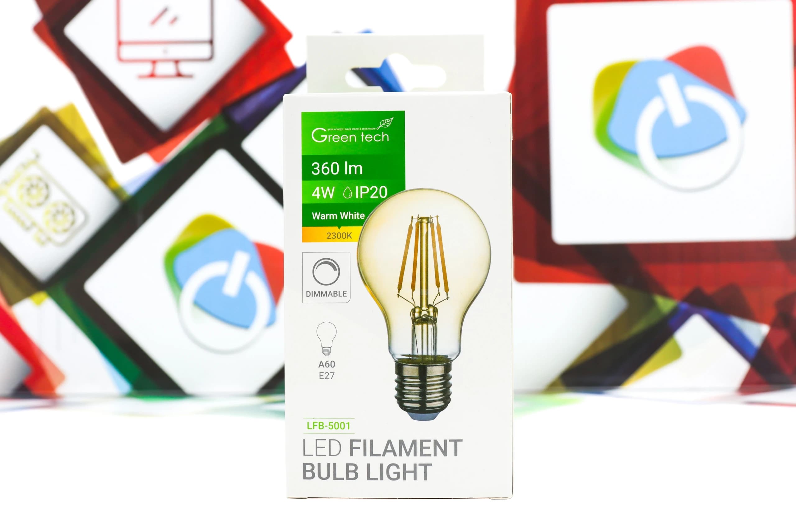 LED FILAMENT sijalica Green Tech LFB-5001 4W A60 E27 2300K