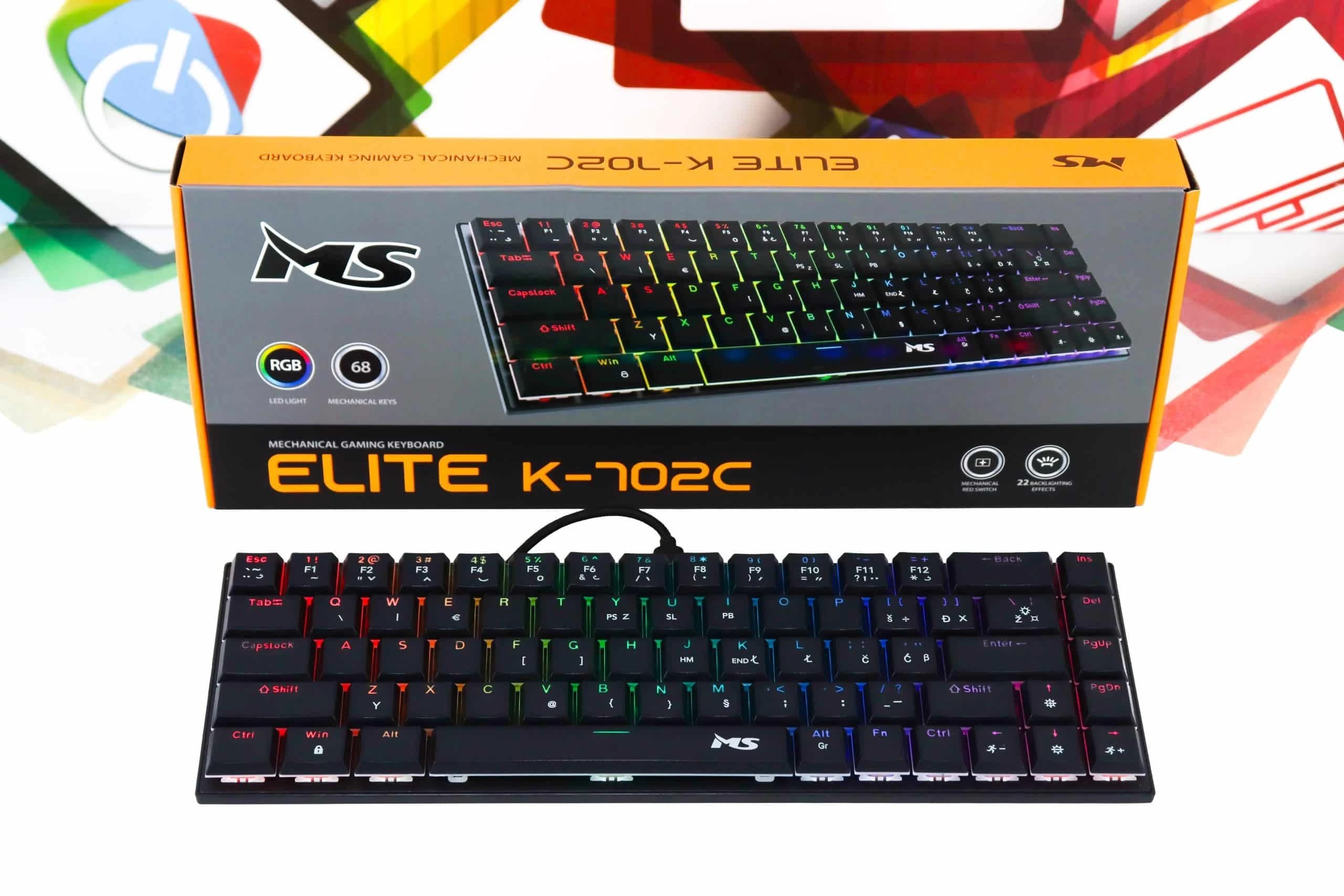 Gaming tipkovnica MS Elite K-702C mehanička crveni switch
