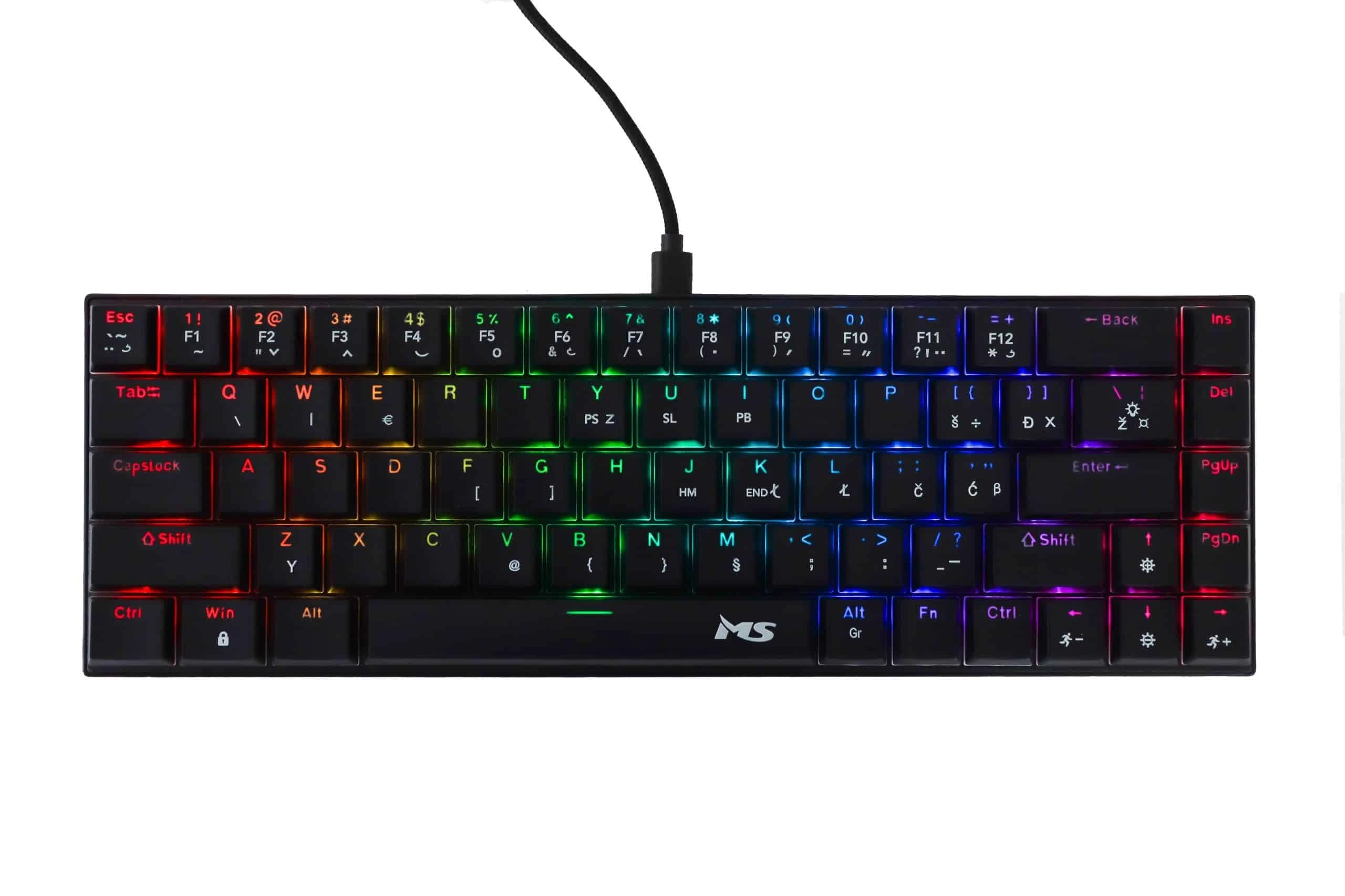 Gaming tipkovnica MS Elite K-702C mehanička crveni switch
