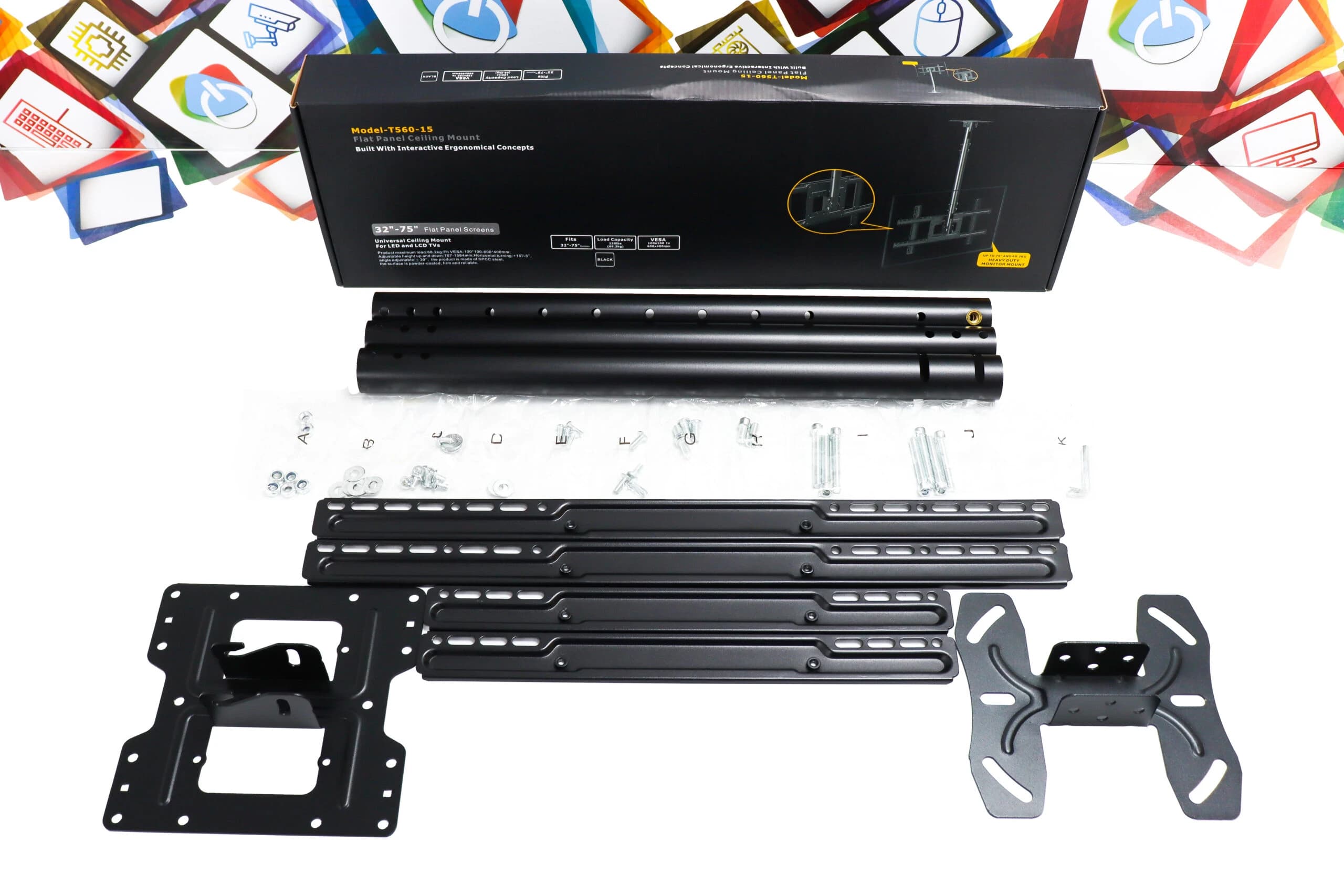 Stropni nosač za TV T560-15 32″-75″ podesivi nagib okretni