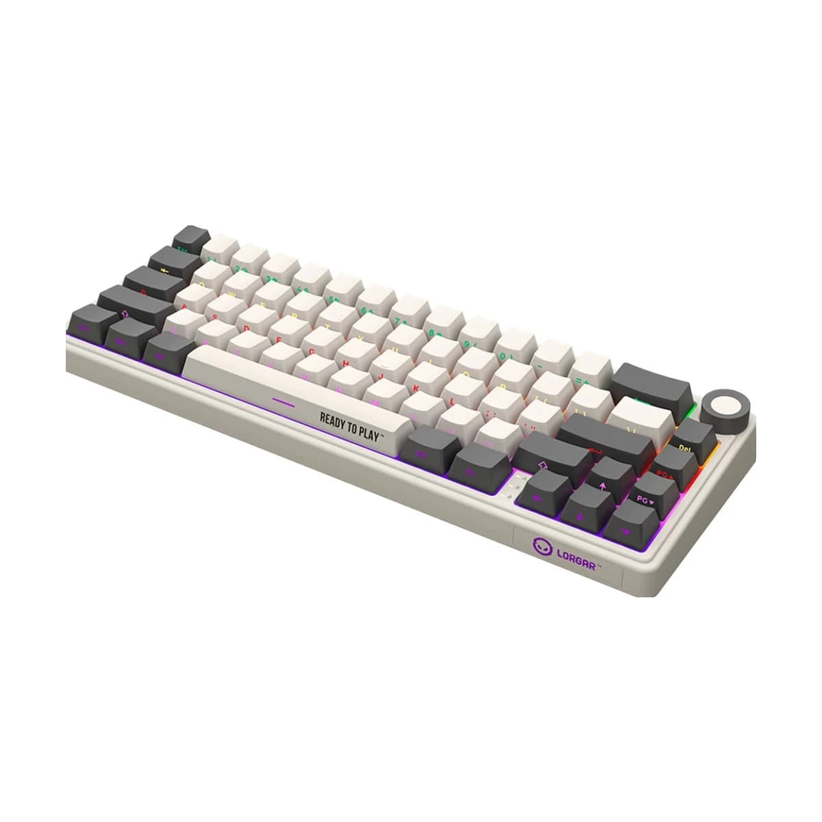 LORGAR KBP70MW, Wireless 65% Mechanical Gaming Keyboard Pro, Beige, EN layout