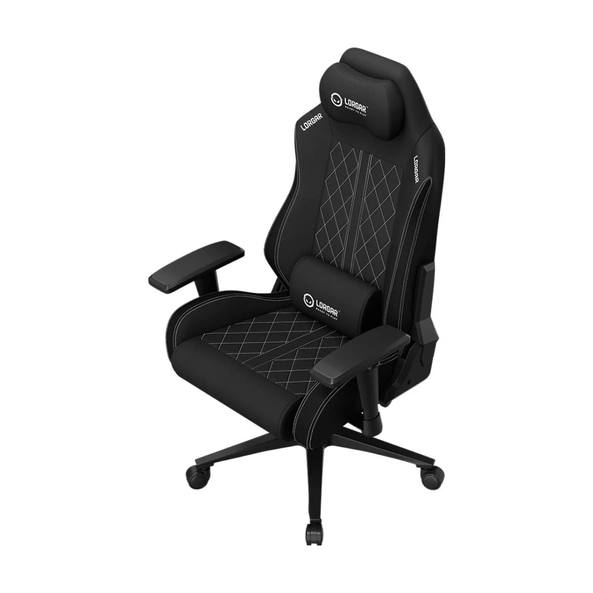 LORGAR CHA41, Ergonomic Gaming Chair Advanced, premium anti-stain fabric, Black/white