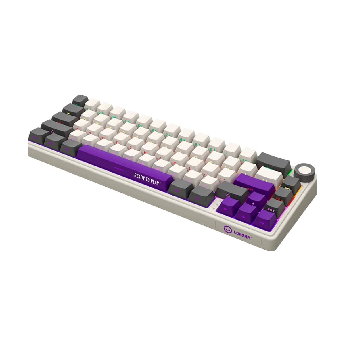 LORGAR KBP70MW, Wireless 65% Mechanical Gaming Keyboard Pro, Beige, EN layout