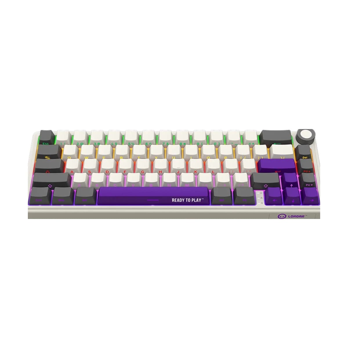LORGAR KBP70MW, Wireless 65% Mechanical Gaming Keyboard Pro, Beige, EN layout