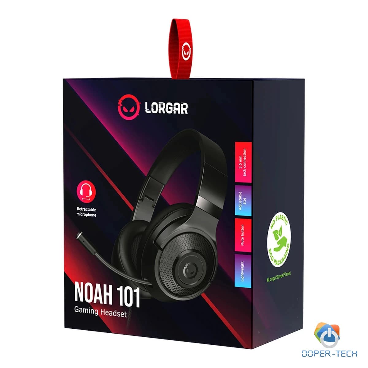 Slušalice Lorgar Noah 101 gaming 3,5mm mikrofon crne