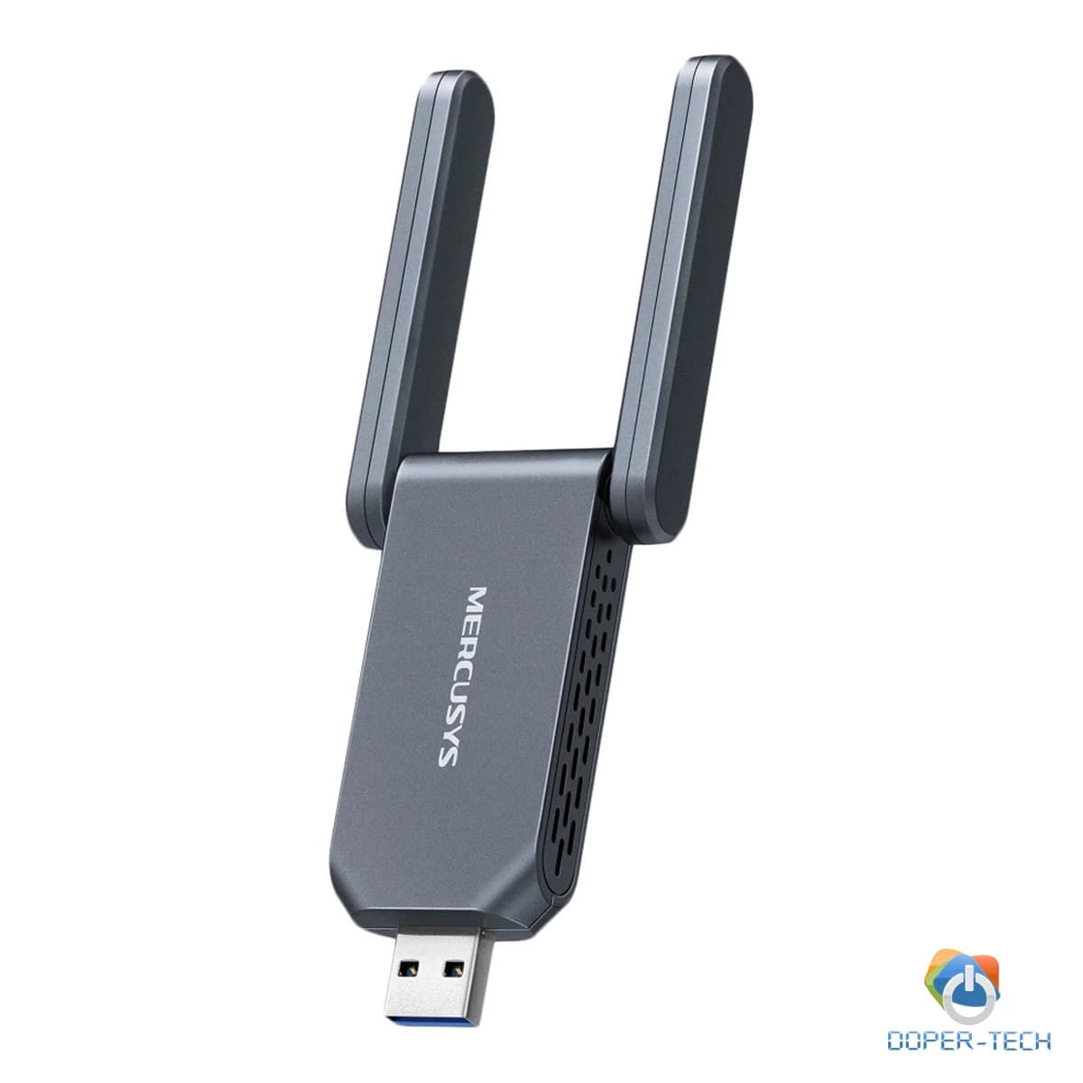 Mercusys MA37BEH BE6500 Wi-Fi 7 High-Gain Wireless USB Adapter, 688 Mbps at 2.4 GHz + 2882 Mbps at 5 GHz + 2882 at 6 GHz, 2x High Gain External Antenna, USB 3.0, MU-MIMO, OFDMA, Beamforming, WPA3