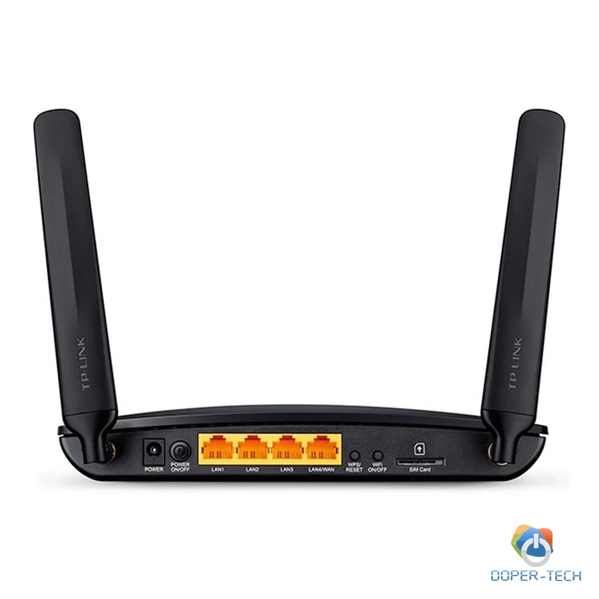 TP-LINK 300Mbps Wireless N 4G LTE Router with 4G LTE modem, LTE-FDD/LTE-TDD/DC-HSPA+/HSPA+/HSPA/UMTS/EDGE/GPRS/GSM, 3x10/100Mbps LAN ports, 1x10/100Mbps LAN/WAN port, 300Mbps / 2.4GHz, 802.11b/g/n, 2 Internal, 2 Fixed External WiFi Antennas