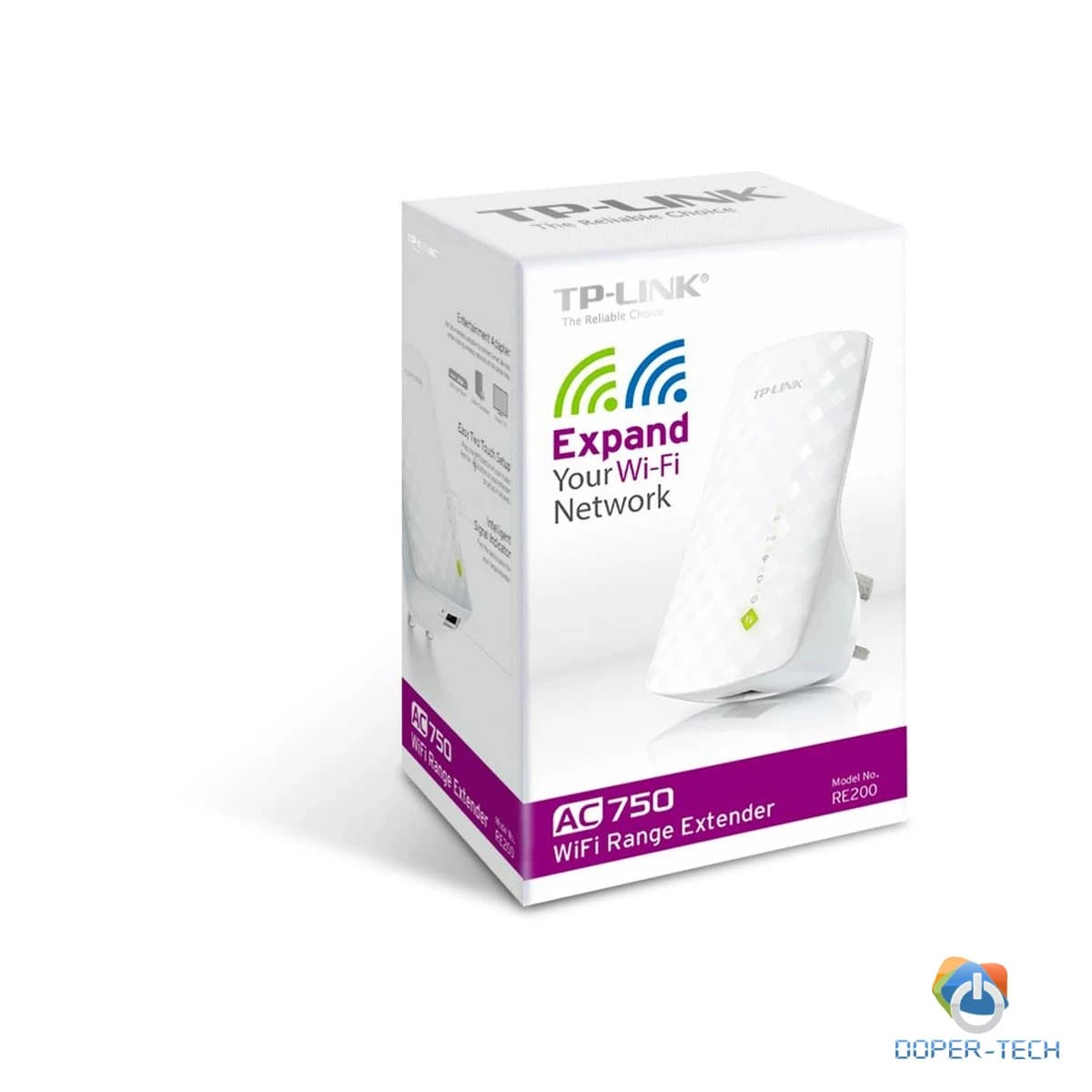 AC750 Dual Band Wireless Wall Plugged Range Extender, Mediatek, 433Mbps at 5GHz + 300Mbps at 2.4GHz, 802.11ac/a/b/g/n, Ranger Extender button, Range extender mode, with internal Antennas