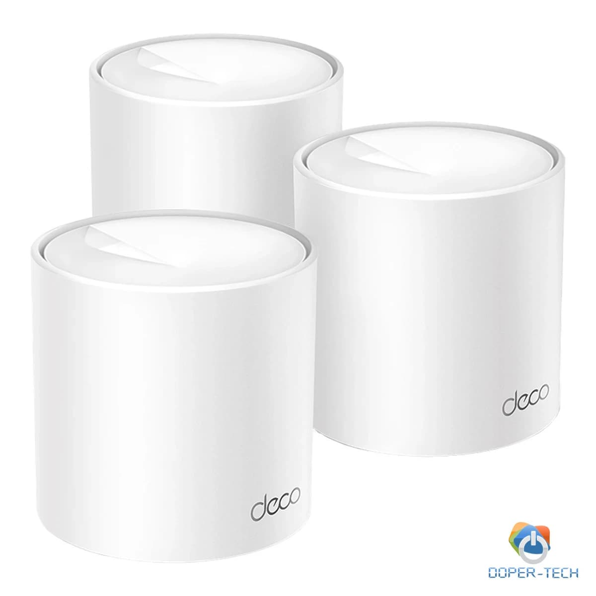 TP-Link Deco X10 (3-pack) AX1500 Whole Home Mesh Wi-Fi 6 System, 300 Mbps at 2.4 GHz + 1201 Mbps at 5 GHz,Internal Antennas, 2× Gigabit Ports (WAN/LAN auto-sensing),Deco App, Router/AP Mode, IPv6, IPTV, Parental Controls, QoS, OFDMA, MU-MIMO, WPA3
