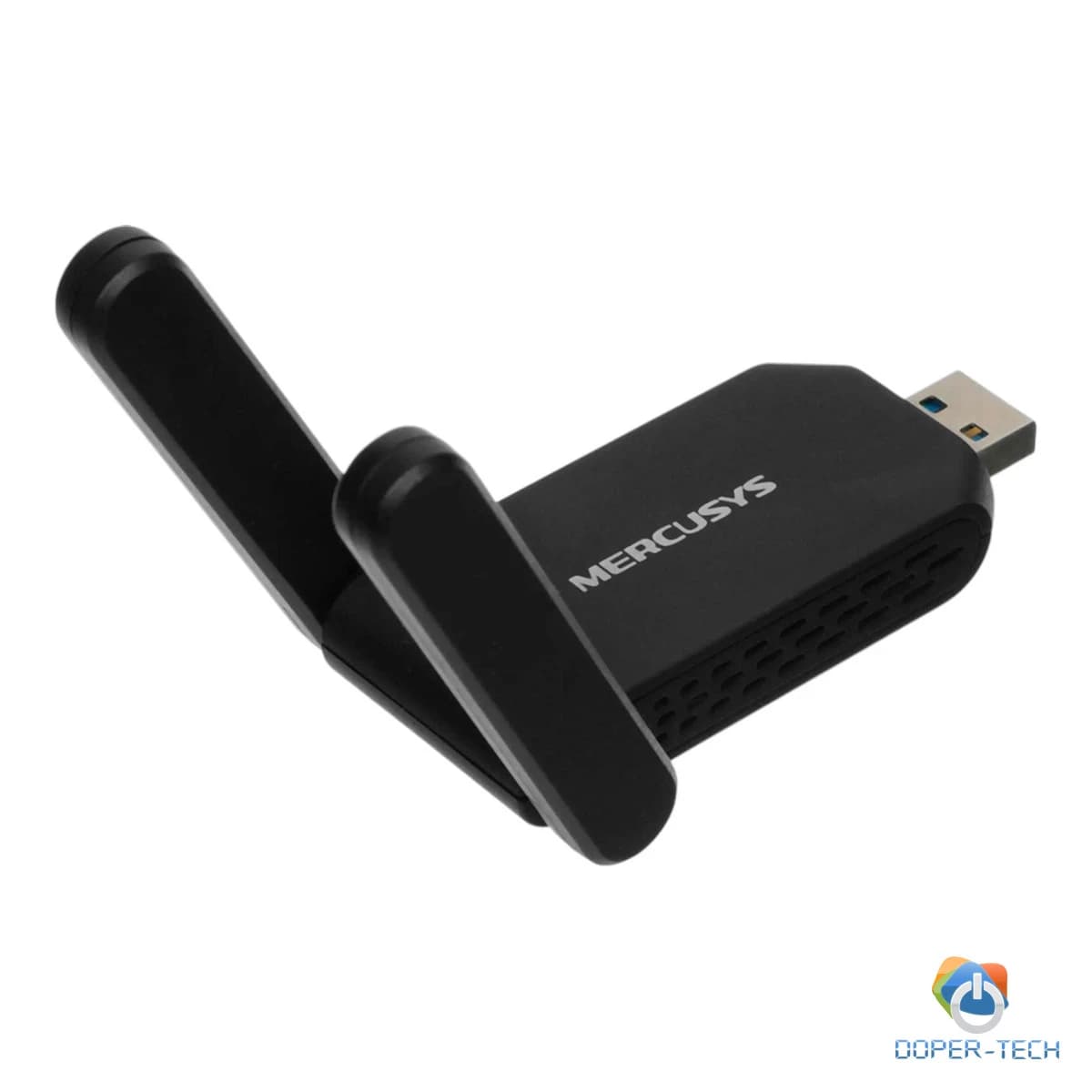 Mercusys MA72XH AX1800 High Gain Wi-Fi 6 USB Adapter, 574 Mbps at 2.4 GHz + 1201 Mbps at 5 GHz, 2 x High Gain External Antenna, USB 3.0, MU-MIMO, OFDMA, Beamforming, WPA3