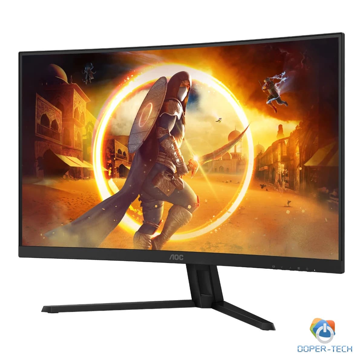 AOC Monitor Gaming CQ32G4VE Curved 31.5” FAST VA, 16:9, 2560x1440, 180Hz, 0.5ms, 300 cd/m2, 3500:1, Audio, HDMI, DP, 3-sided frameless, Adaptive Sync, Tilt, Black-Red, VESA 3y