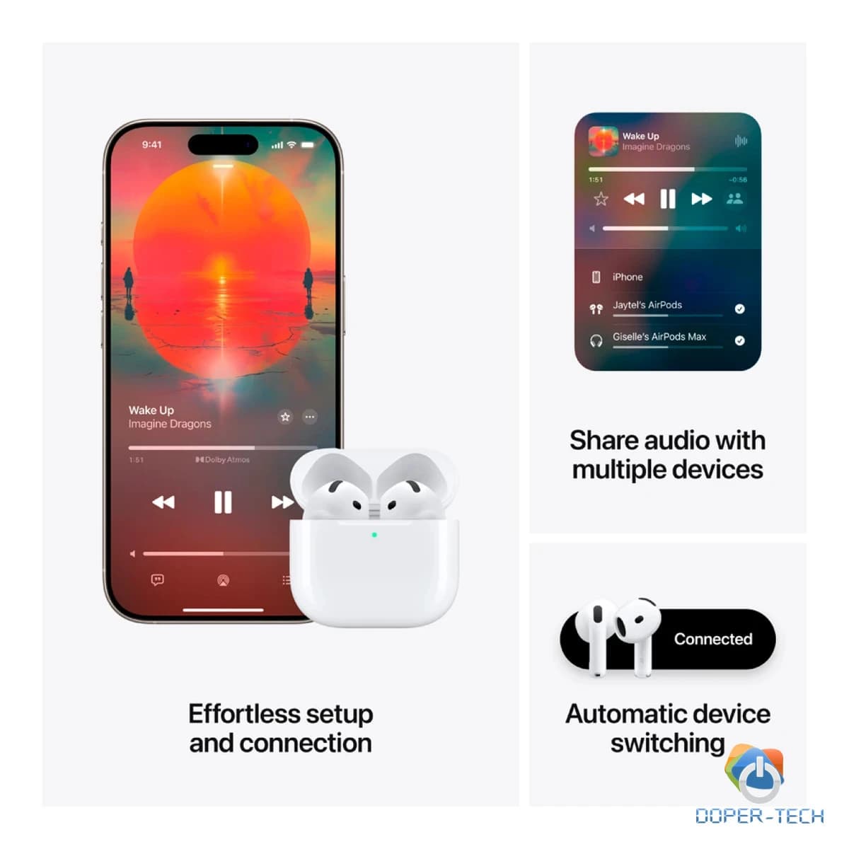 AirPods 4 with Active Noise Cancellation,Model A3055 A3056 A3059