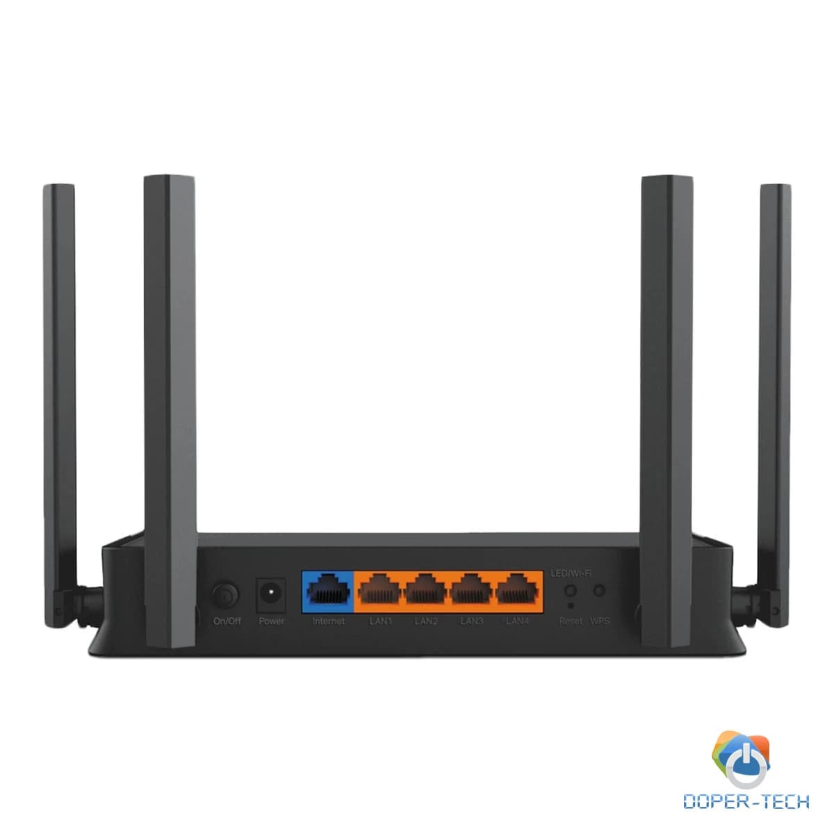 TP-Link Archer BE220 BE3600 Dual-Band Wi-Fi 7 Router, 688 Mbps at 2.4 GHz + 2882 Mbps at 5 GHz, 4x external Ant., 2.0 GHz Quad-Core CPU, 1x 1G WAN port + 4x1 G LAN ports, MLO, 4096-QAM, OFDMA, HE160 on 5GHz, Tether App, WPA3, Access Point Mode, IPv6