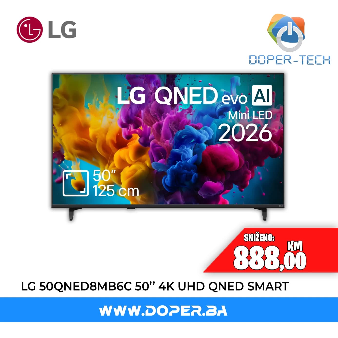 TV LG 50QNED8MB6C 50″ 4K UHD QNED Smart
