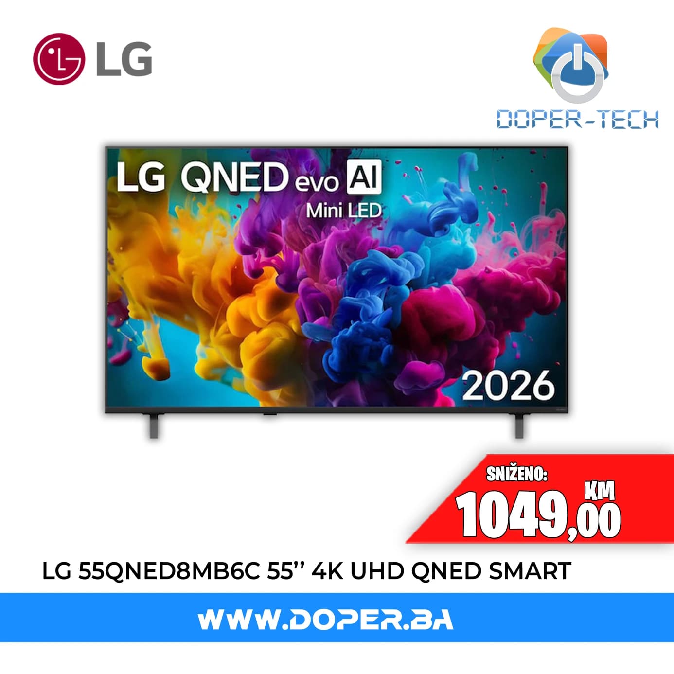 TV LG 55QNED8MB6C 55" 4K UHD QNED Smart