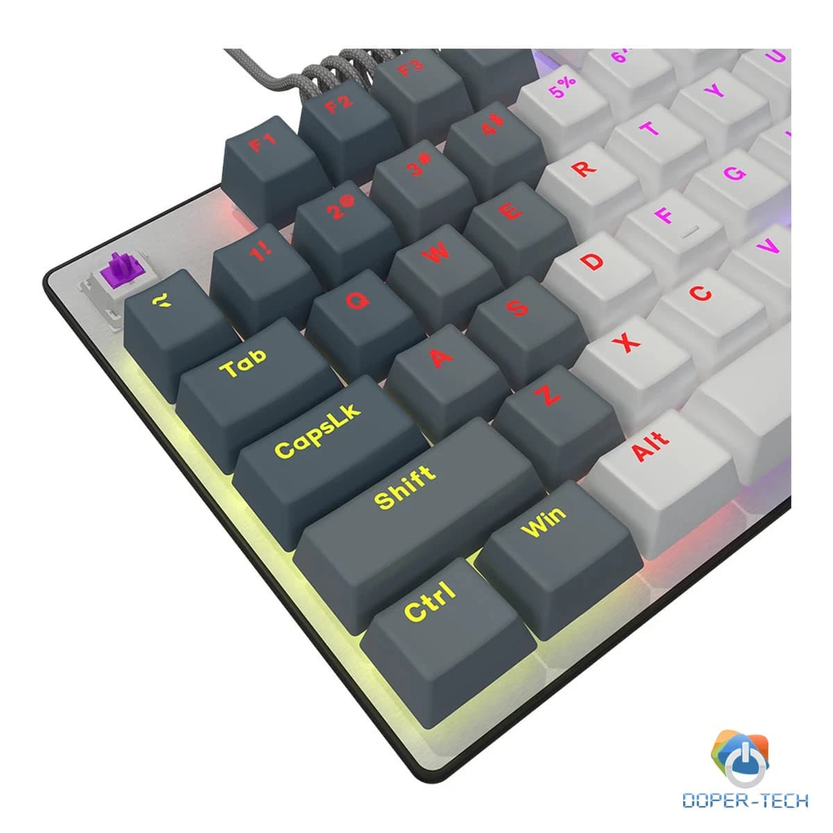LORGAR Azar 514TKL, Wired RGB mechanical gaming keyboard, white, EN layout