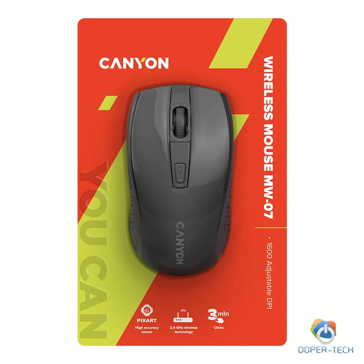 Bežični miš Canyon MW-7 crni s USB prijemnikom