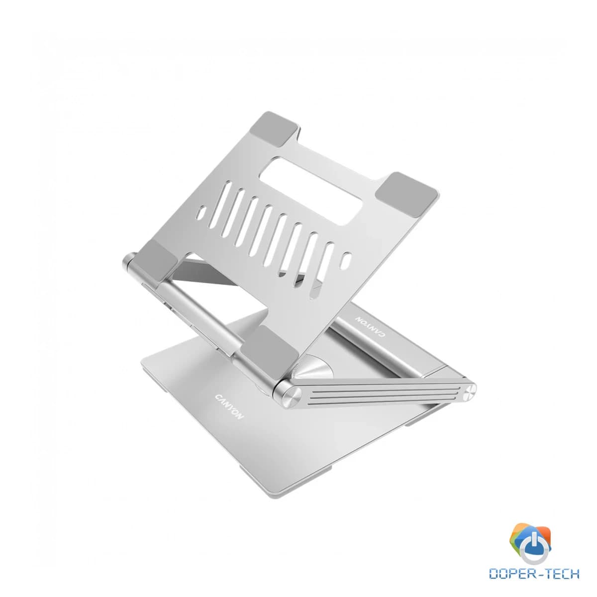 Canyon Laptop stands with hub, TYPE C F to HDMI2.0+2USB3.0+USBC3.0+RJ45+PD, TYEP C TO C cable 1m white with Emarker: HUSB332A, Material: Aluminum case+ABS+PS, Size: 245x240x27.2+/-0.3mm, Weight:1304g