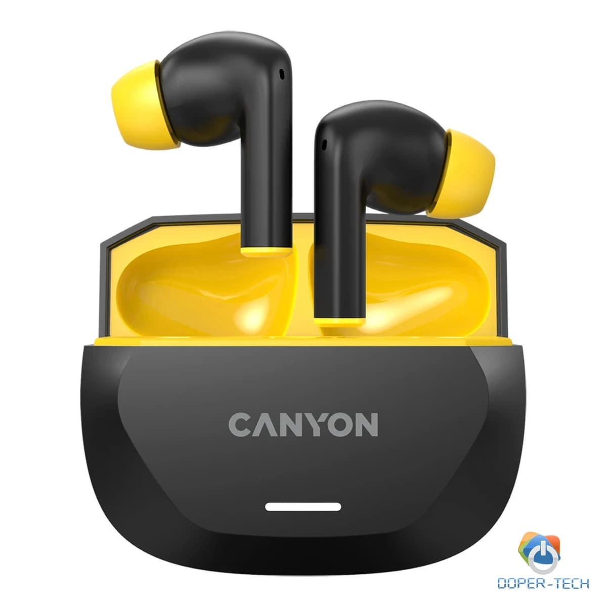 CANYON headset HEXAGON 7 TWS ANC+ENC Wireless Charge Black Yellow