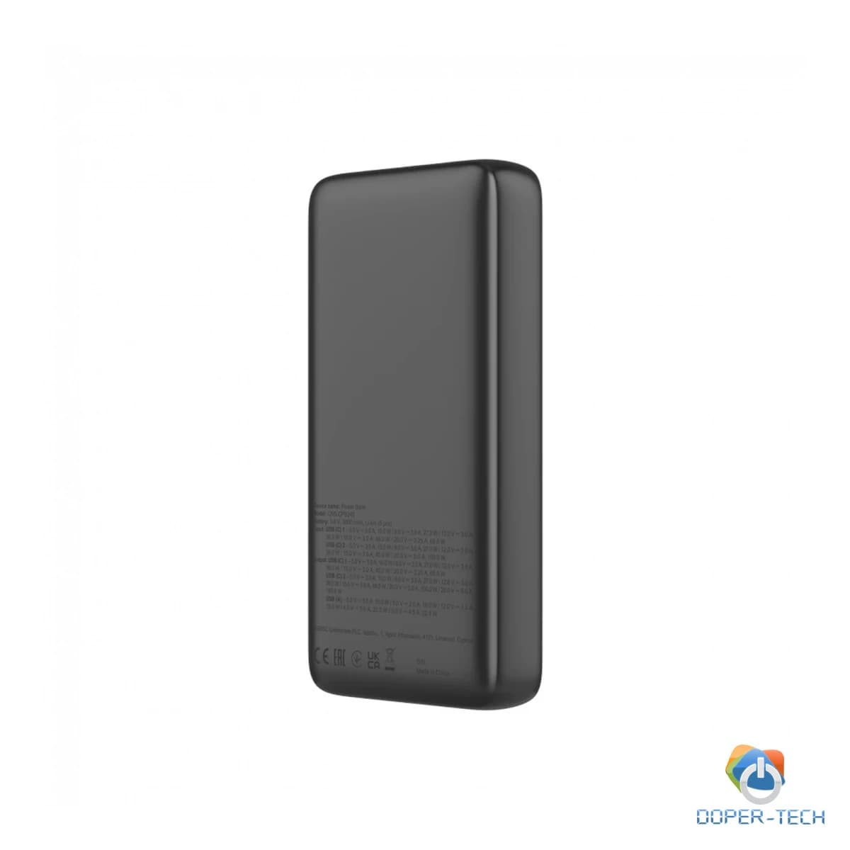Powerbank Canyon OnPower 240 25000 mAh 140 W PD 3.1 sa zaslonom – bočni prikaz